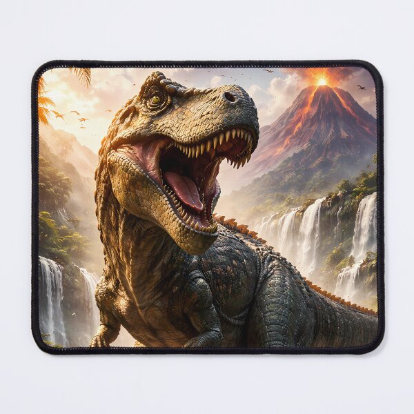 Item preview, Epic T-Rex Primal Roar: Volcano and Waterfalls designed and sold by Dreamy Armine Art.