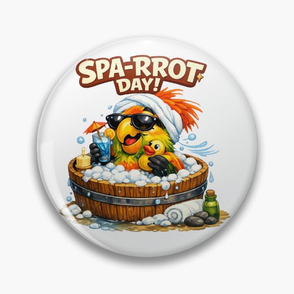 Item preview, Spa-rrrot Day Funny Parrot Spa Relax Design designed and sold by Gezonde-Voeding.