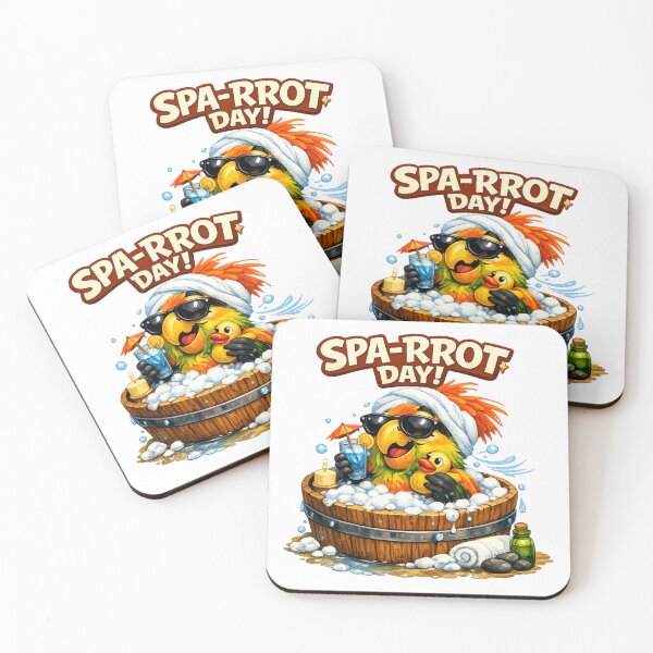 Item preview, Spa-rrrot Day Funny Parrot Spa Relax Design designed and sold by Gezonde-Voeding.