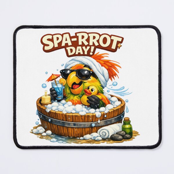 Item preview, Spa-rrrot Day Funny Parrot Spa Relax Design designed and sold by Gezonde-Voeding.