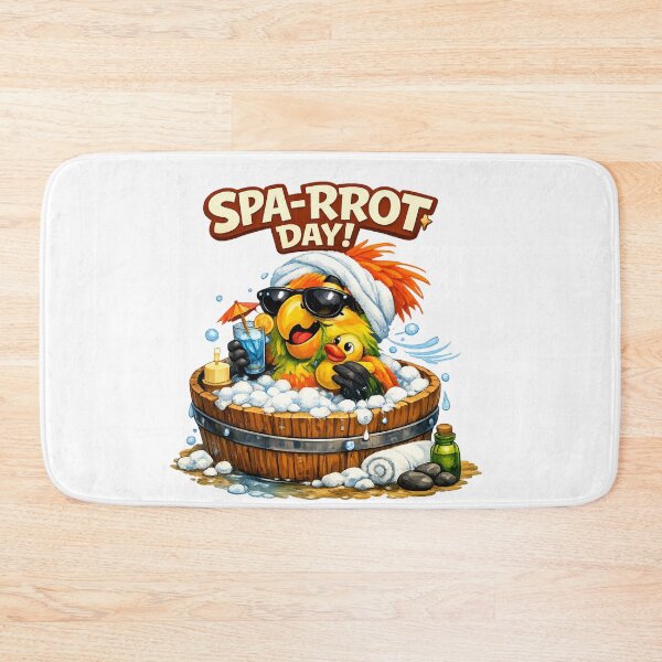 Item preview, Spa-rrrot Day Funny Parrot Spa Relax Design designed and sold by Gezonde-Voeding.