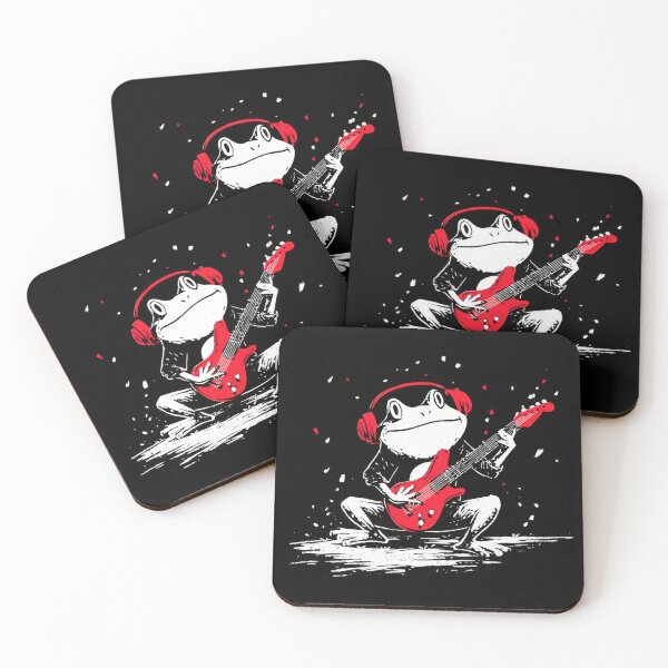 Item preview, Frog plays guitar with headphones on designed and sold by anytka.