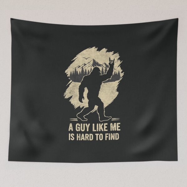 Item preview, A Guy Like Me is Hard to Find Bigfoot Rock Sasquatch Humor Hiking Lover Gift designed and sold by alenaz.
