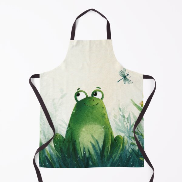 Item preview, Frog looks at dragonfly in the grass designed and sold by anytka.