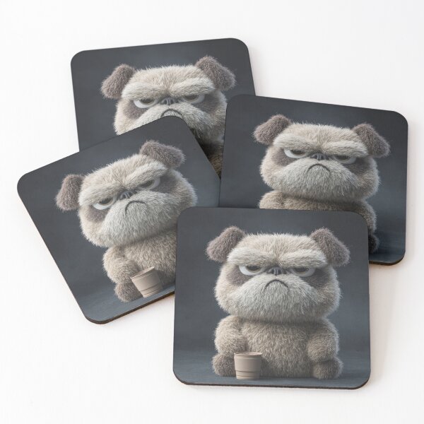 Item preview, Grumpy dog with cup stares designed and sold by anytka.