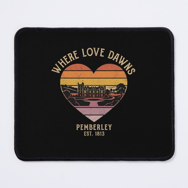 Item preview, Pride and Prejudice Pemberley Est 1813 Where Love Dawns Heart Shirt designed and sold by Fenay Designs.