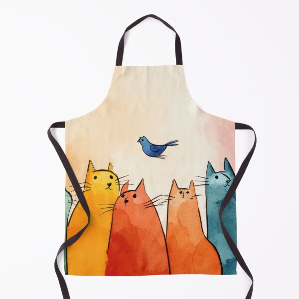 Item preview, Cats observe a bird in the sky designed and sold by anytka.