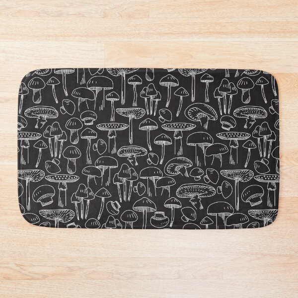 Item preview, Black and White Mushroom Pattern designed and sold by winterpumpkin.