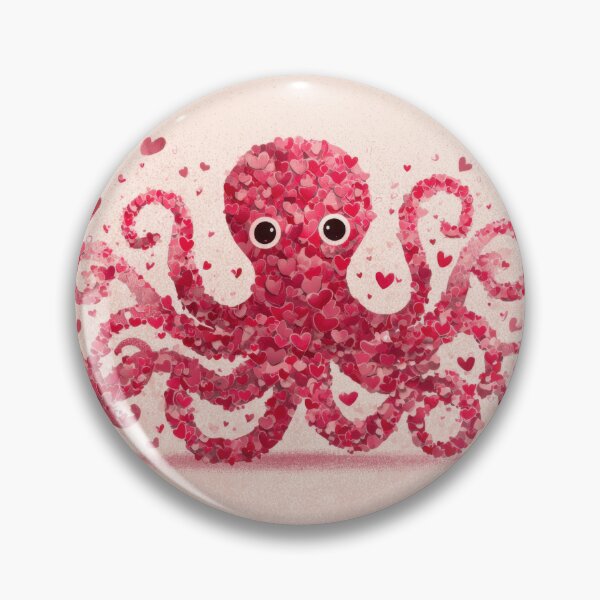 Item preview, Colorful octopus with heart shapes designed and sold by anytka.