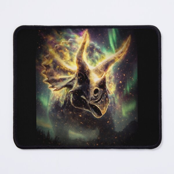 Item preview, Glowing Triceratops Aurora Dinosaur Fantasy Art designed and sold by Syrupulse.