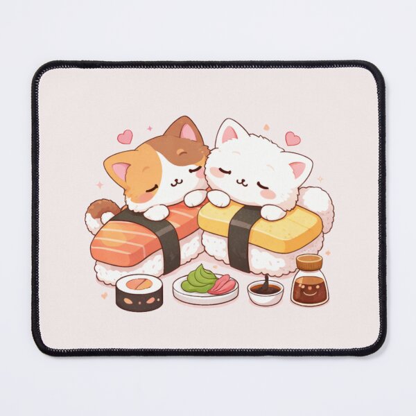 Item preview, Mochi & Lumi – Kawaii Sushi Cat Couple designed and sold by Mochi Studio.