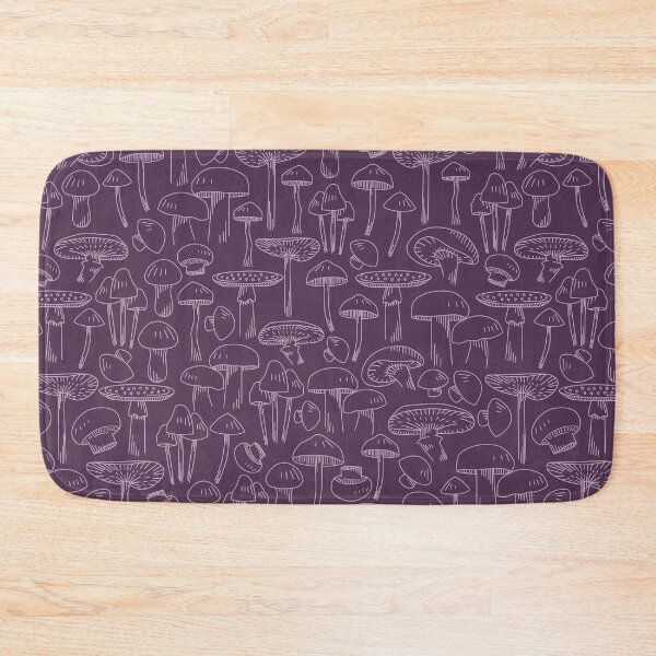 Item preview, Dark Purple Mushroom Pattern designed and sold by winterpumpkin.