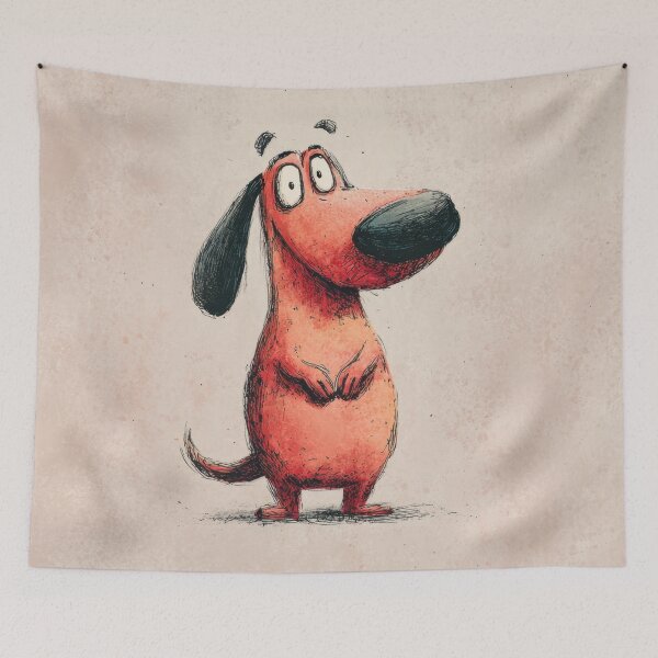 Item preview, Funny cartoon dog stands and looks designed and sold by anytka.