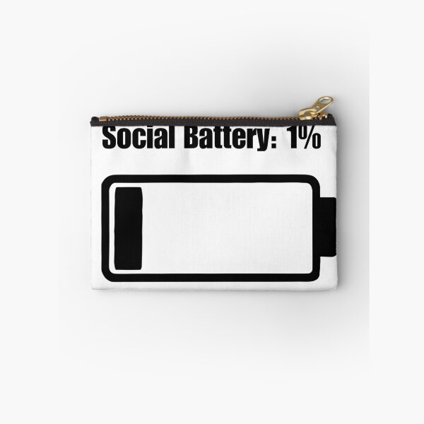 Item preview, Social Battery: 1% designed and sold by ReliableQuotes.