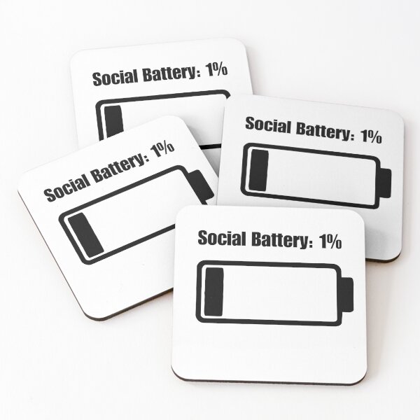 Item preview, Social Battery: 1% designed and sold by ReliableQuotes.