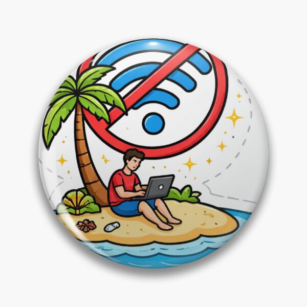 Item preview, No WiFi No Problem Remote Work Digital Nomad Beach Laptop Design designed and sold by ZYNORAworld.