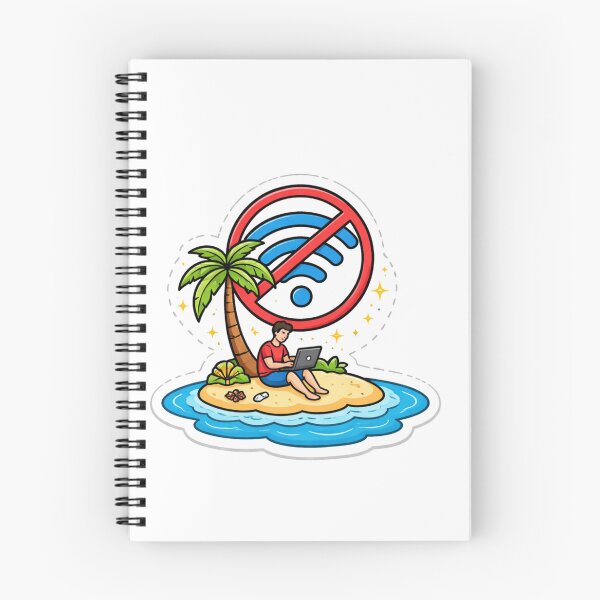Item preview, No WiFi No Problem Remote Work Digital Nomad Beach Laptop Design designed and sold by ZYNORAworld.