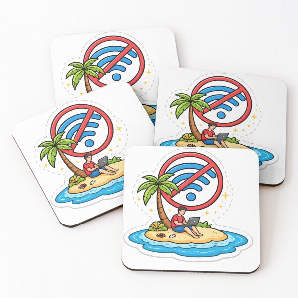 Item preview, No WiFi No Problem Remote Work Digital Nomad Beach Laptop Design designed and sold by ZYNORAworld.