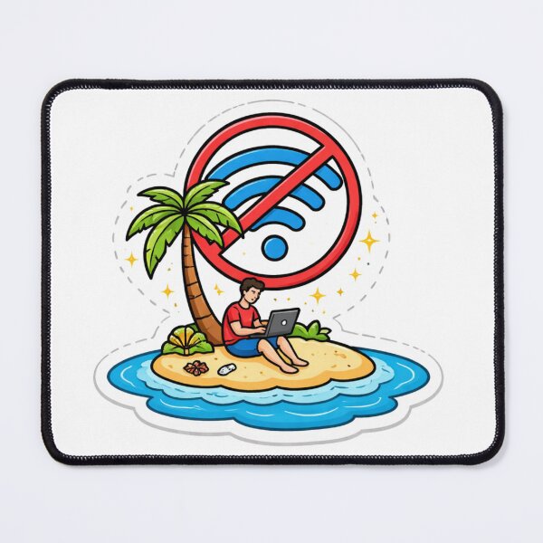 Item preview, No WiFi No Problem Remote Work Digital Nomad Beach Laptop Design designed and sold by ZYNORAworld.