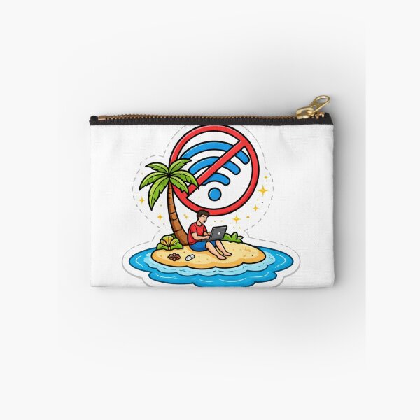 Item preview, No WiFi No Problem Remote Work Digital Nomad Beach Laptop Design designed and sold by ZYNORAworld.