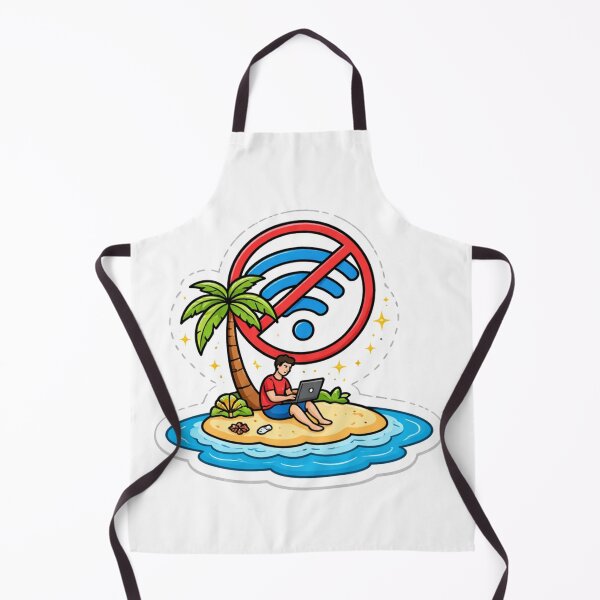 Item preview, No WiFi No Problem Remote Work Digital Nomad Beach Laptop Design designed and sold by ZYNORAworld.