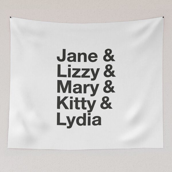 Item preview, Pride and Prejudice Bennet Sisters Jane Lizzy Mary Kitty Lydia Shirt designed and sold by Fenay Designs.