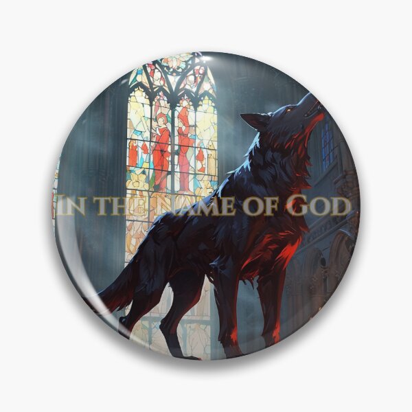 Item preview, Dark Sacred Wolf Advances Through Cathedral Nave designed and sold by GeoWhimsy Studio.