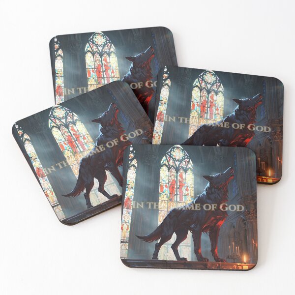 Item preview, Dark Sacred Wolf Advances Through Cathedral Nave designed and sold by GeoWhimsy Studio.