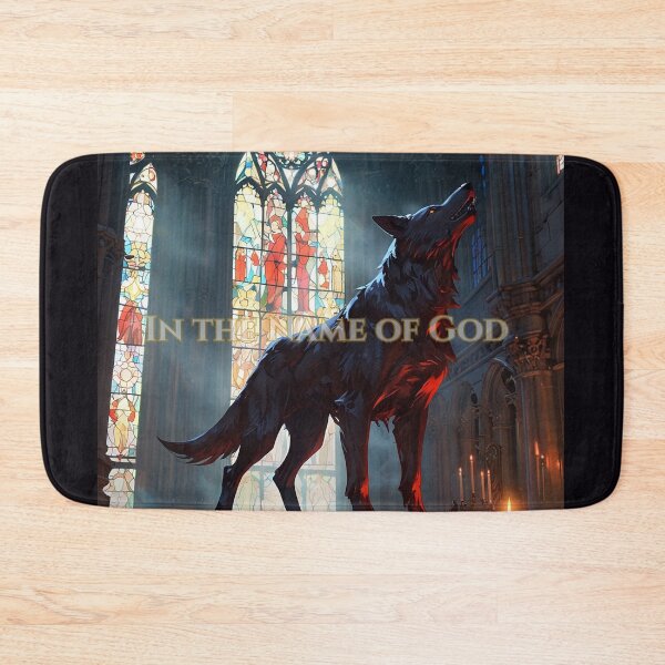 Item preview, Dark Sacred Wolf Advances Through Cathedral Nave designed and sold by GeoWhimsy Studio.