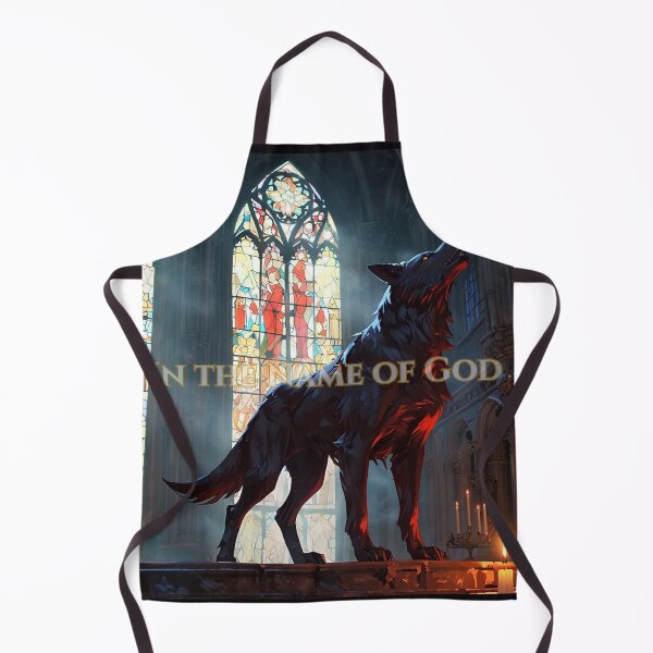 Item preview, Dark Sacred Wolf Advances Through Cathedral Nave designed and sold by GeoWhimsy Studio.