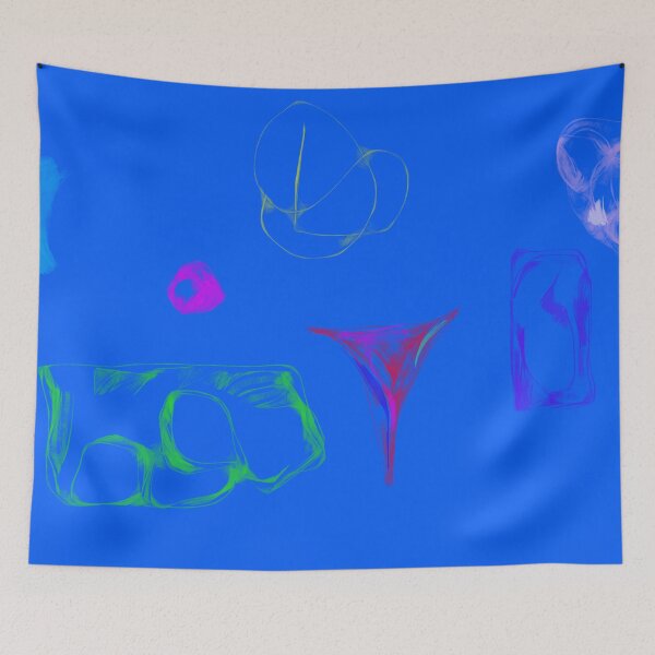 Item preview, Blue Background Poetic Combosition Abstract Simpleness designed and sold by masabo.