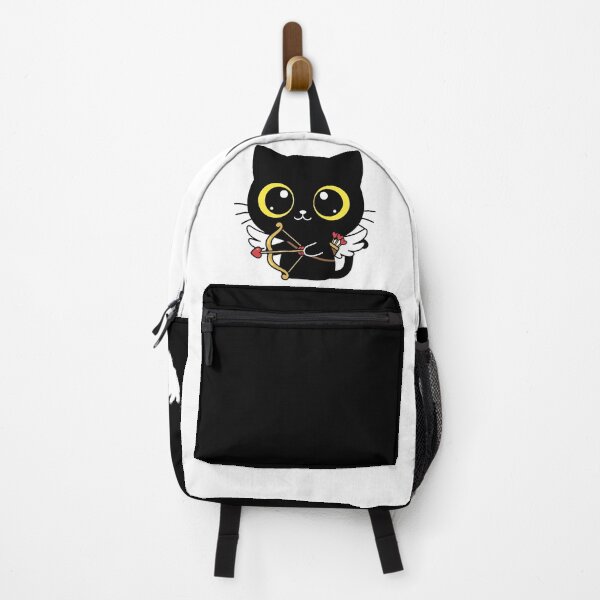 Item preview, Kafe Kawaii Coffee Cat Cupid Valentine - Cute Black Cat Angel designed and sold by Little Ant Studio.