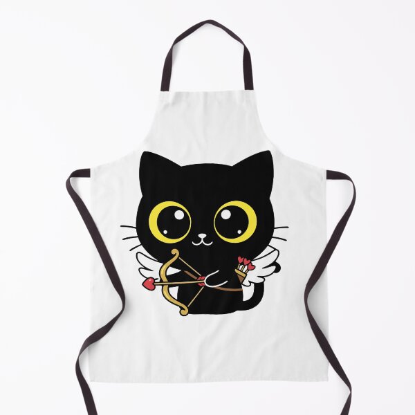 Item preview, Kafe Kawaii Coffee Cat Cupid Valentine - Cute Black Cat Angel designed and sold by Little Ant Studio.