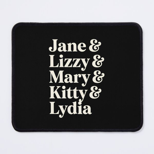 Item preview, Pride and Prejudice Bennet Sisters Typography Jane Austen Book Shirt designed and sold by Fenay Designs.