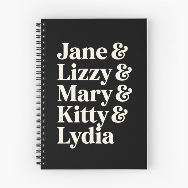 Item preview, Pride and Prejudice Bennet Sisters Typography Jane Austen Book Shirt designed and sold by Fenay Designs.