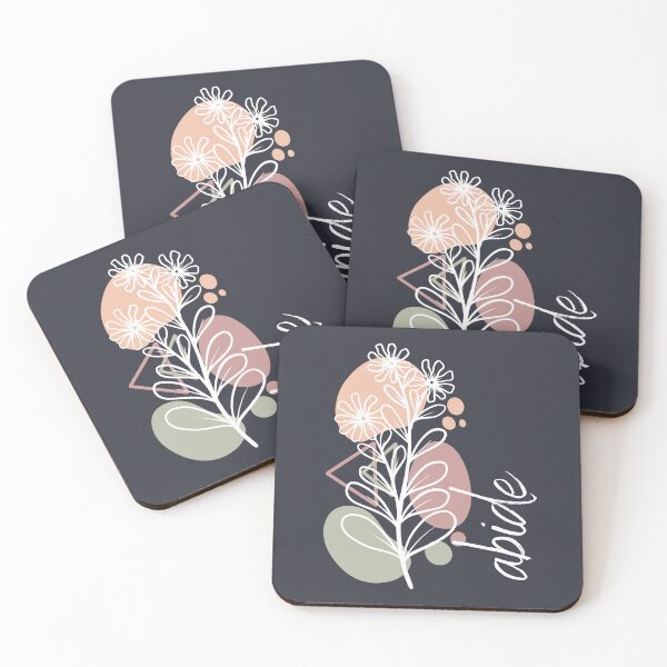 Item preview, Abide Botanical Line Art - Dark Minimalist Faith designed and sold by MSDesignHaus.