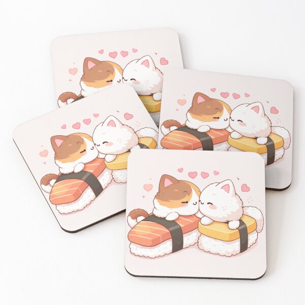 Item preview, Mochi & Lumi – Mochi & Lumi – Cozy Sushi Cat Duo designed and sold by Mochi Studio.