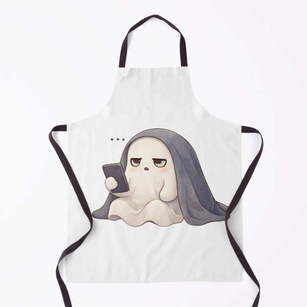 Item preview, Tired Ghost with Phone | Cute Kawaii Aesthetic | Relatable Introvert Mood Design designed and sold by The Mood Index.