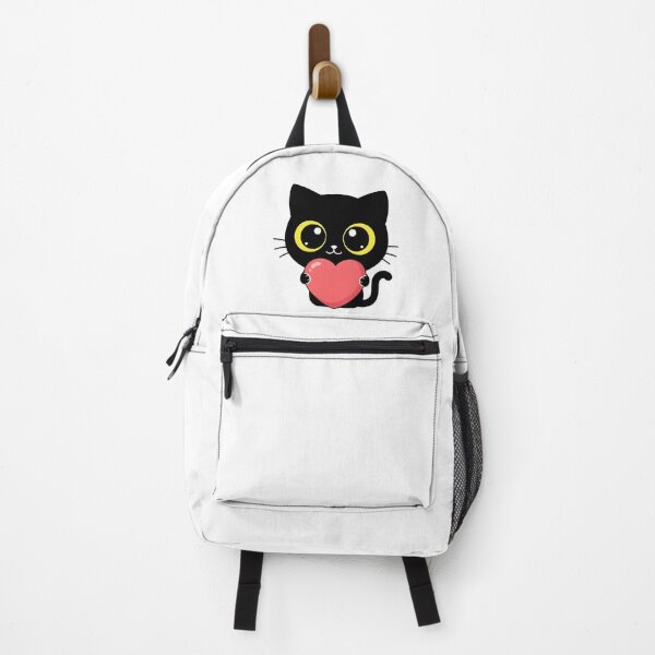 Item preview, Kafe Valentine Black Cat - Cute Coffee Cat Holding Love Heart designed and sold by Little Ant Studio.