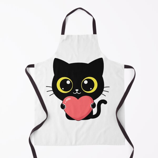 Item preview, Kafe Valentine Black Cat - Cute Coffee Cat Holding Love Heart designed and sold by Little Ant Studio.