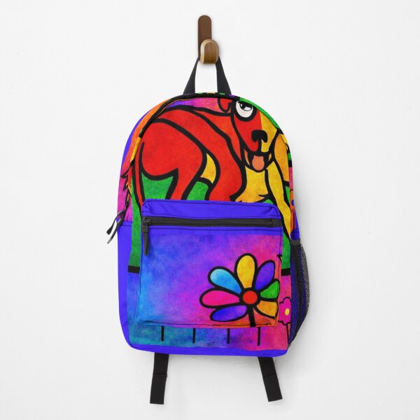 Item preview, Rainbow Dog with Flower and Fire designed and sold by ZunZunArt.