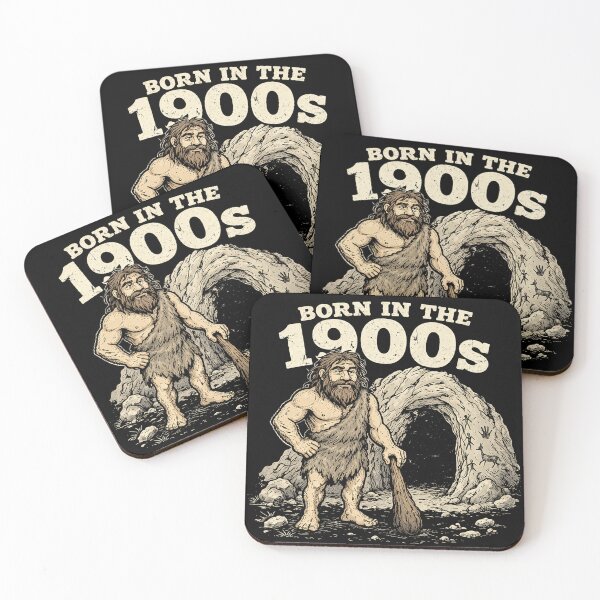 Item preview, Born in the 1900s Funny Vintage Humor Retro Old School Caveman designed and sold by will freed18.