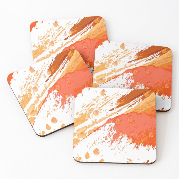 Item preview, Vibrant Orange Paint Splash Artwork with Water Drop designed and sold by Ishi Art Studio.