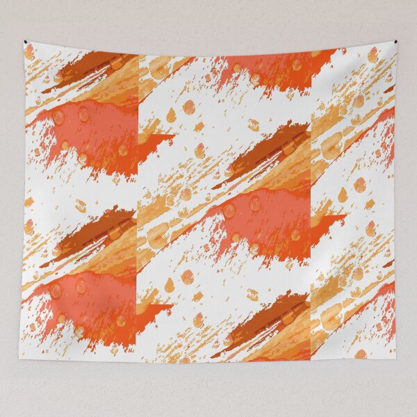 Item preview, Vibrant Orange Paint Splash Artwork with Water Drop designed and sold by Ishi Art Studio.
