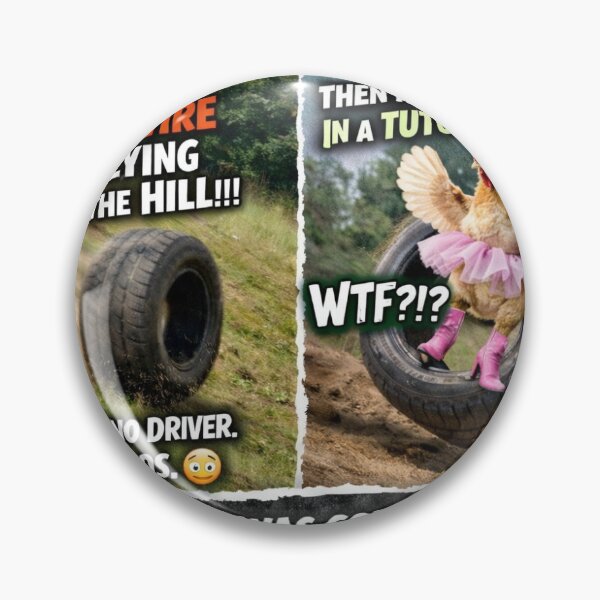 Item preview, fPsycho Tire Chicken Chaos Meme designed and sold by Rosaalee.