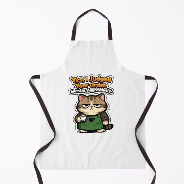 Item preview, Yes, I Judged Your Order. Silently. Aggressively. — Barista Cat Sticker designed and sold by Gentlestate.