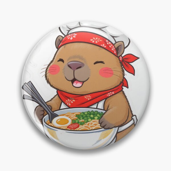 Item preview, Capybara Chef Preparing Ramen designed and sold by NovaLumenCo.