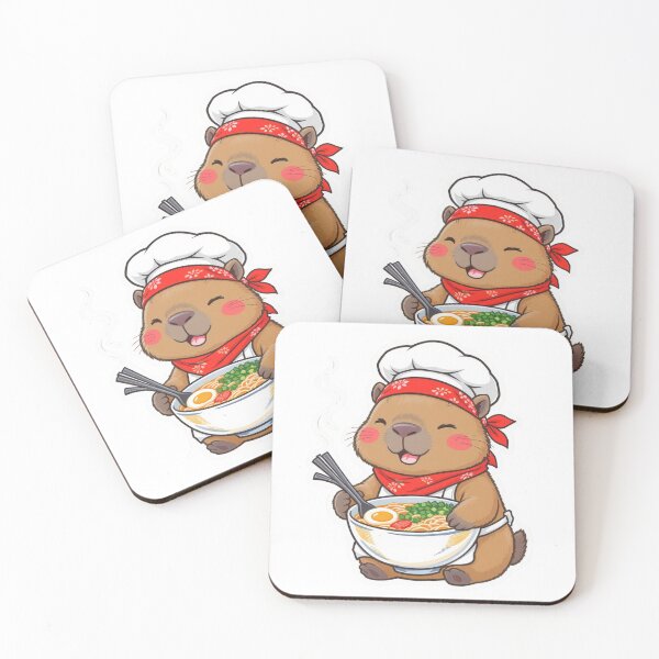 Item preview, Capybara Chef Preparing Ramen designed and sold by NovaLumenCo.