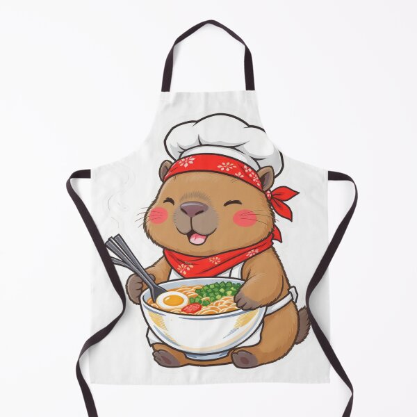 Item preview, Capybara Chef Preparing Ramen designed and sold by NovaLumenCo.