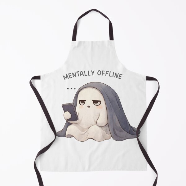 Item preview, Mentally Offline Ghost | Cute Kawaii Aesthetic | Relatable Introvert Mood Design designed and sold by The Mood Index.